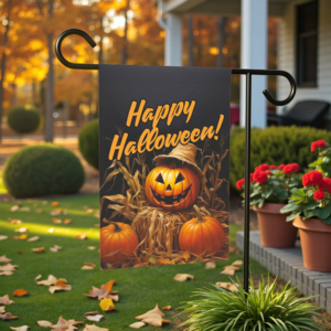 Happy Halloween Jack-o-Lantern Garden Flag
