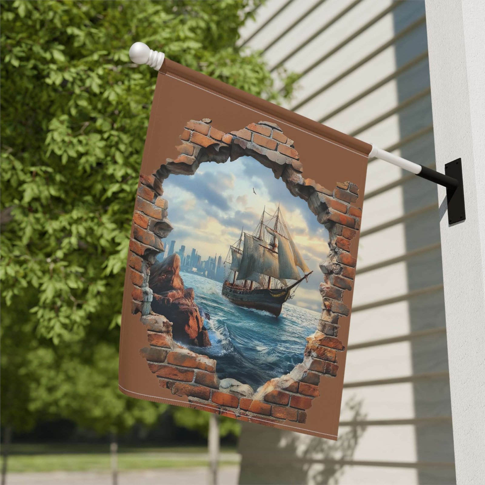 Ship in the Sea Garden Flag - Image 8
