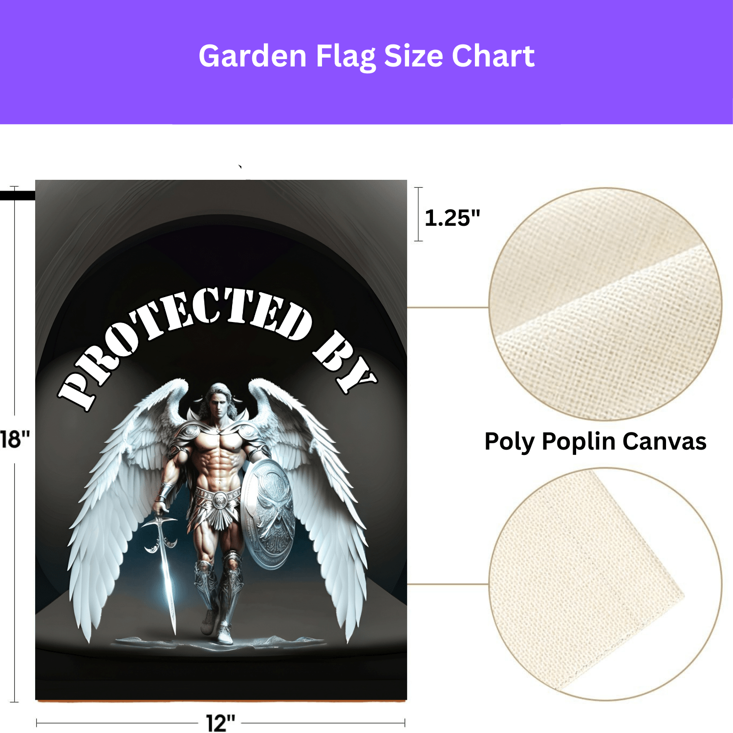 Protected By Guardian Angel Garden Flag - Image 4