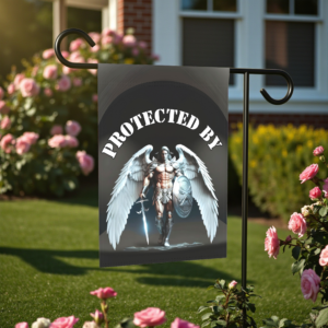 Protected By Guardian Angel Garden Flag