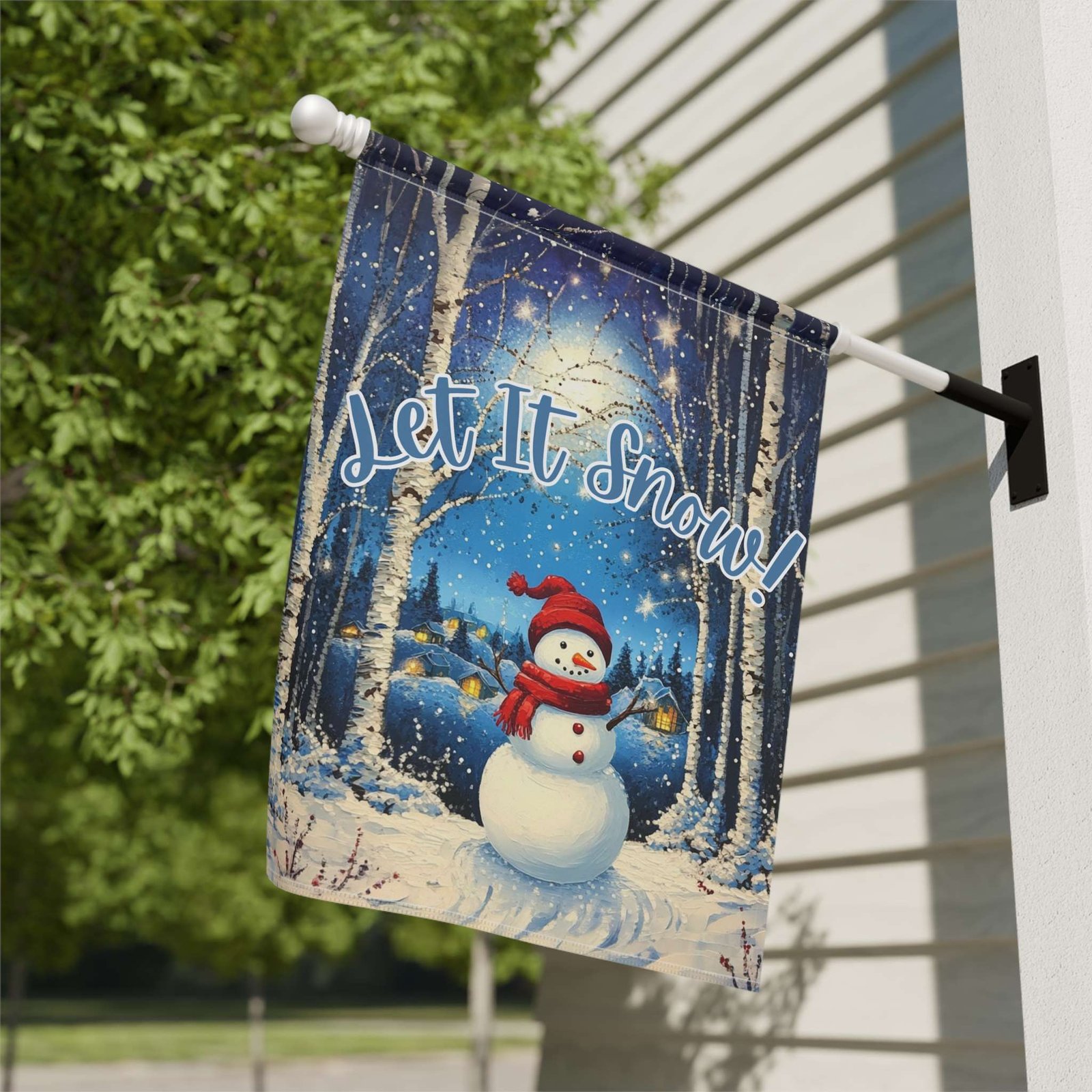 Snowman Let It Snow Garden Flag - Image 8