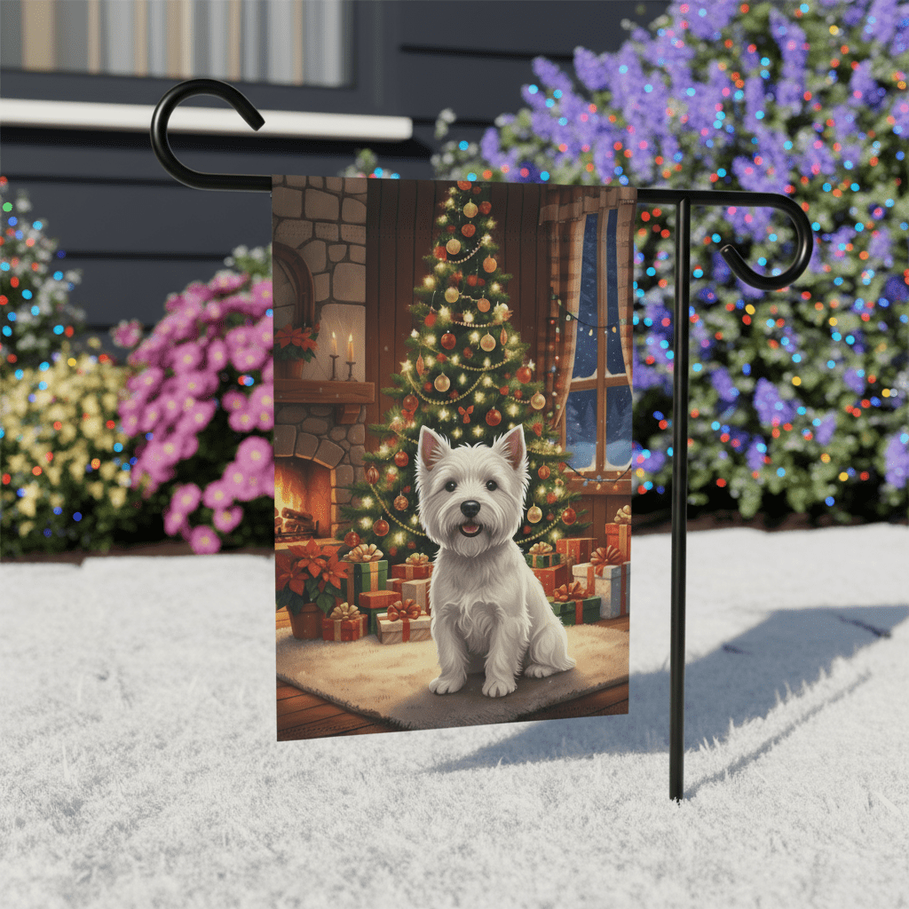 Christmas Tree Westie Garden Flag - Image 4