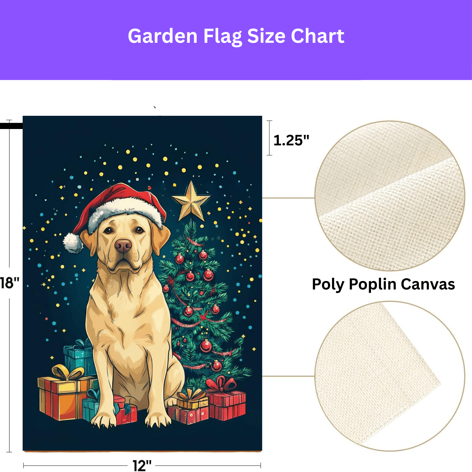 Christmas Labrador Retriever Garden Flag - Image 4