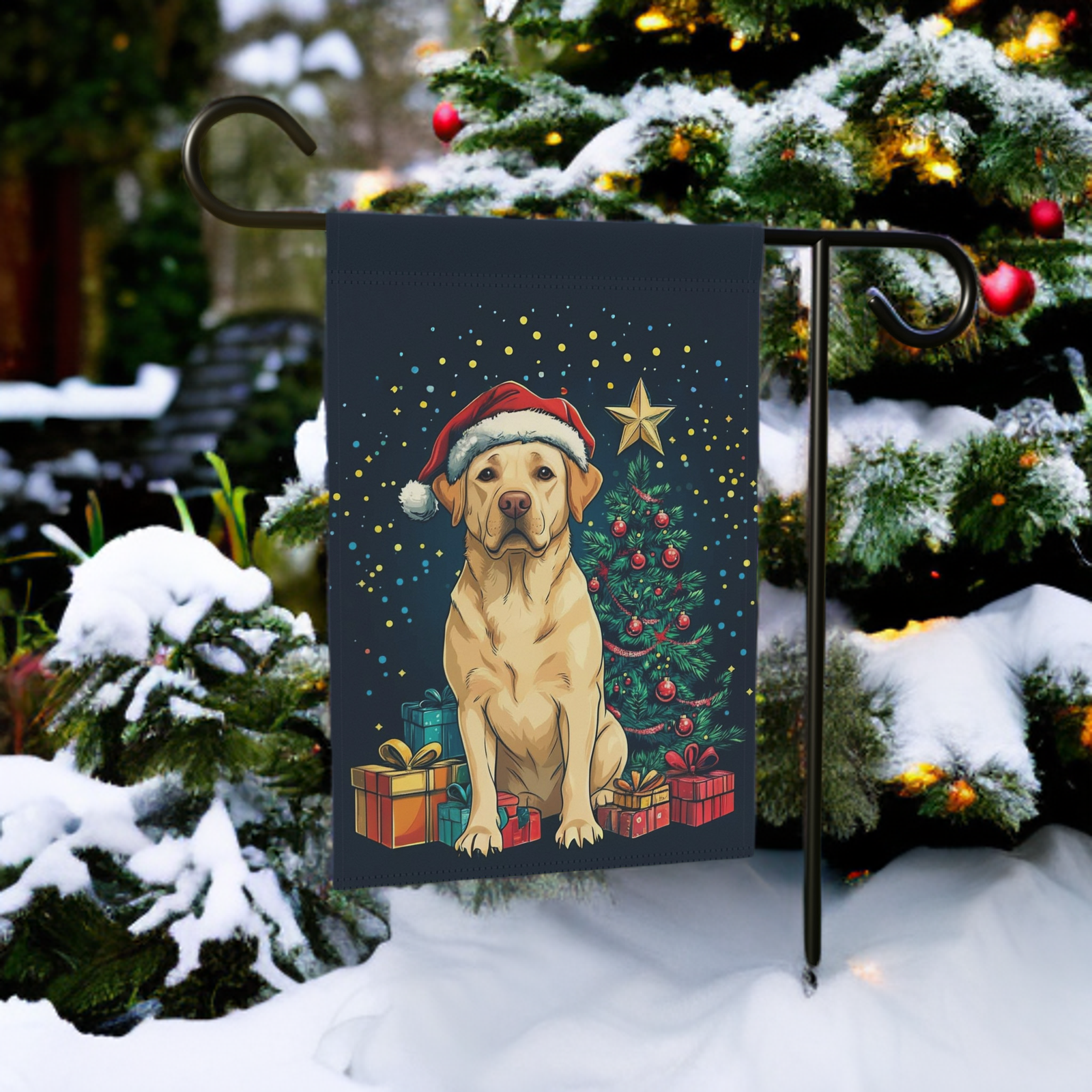 Christmas Labrador Retriever Garden Flag - Image 5