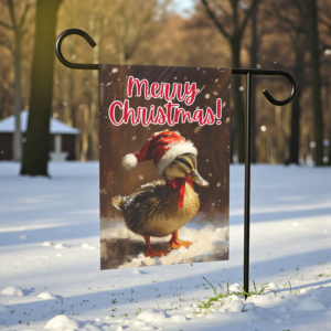 Merry Christmas Duckling Garden Flag
