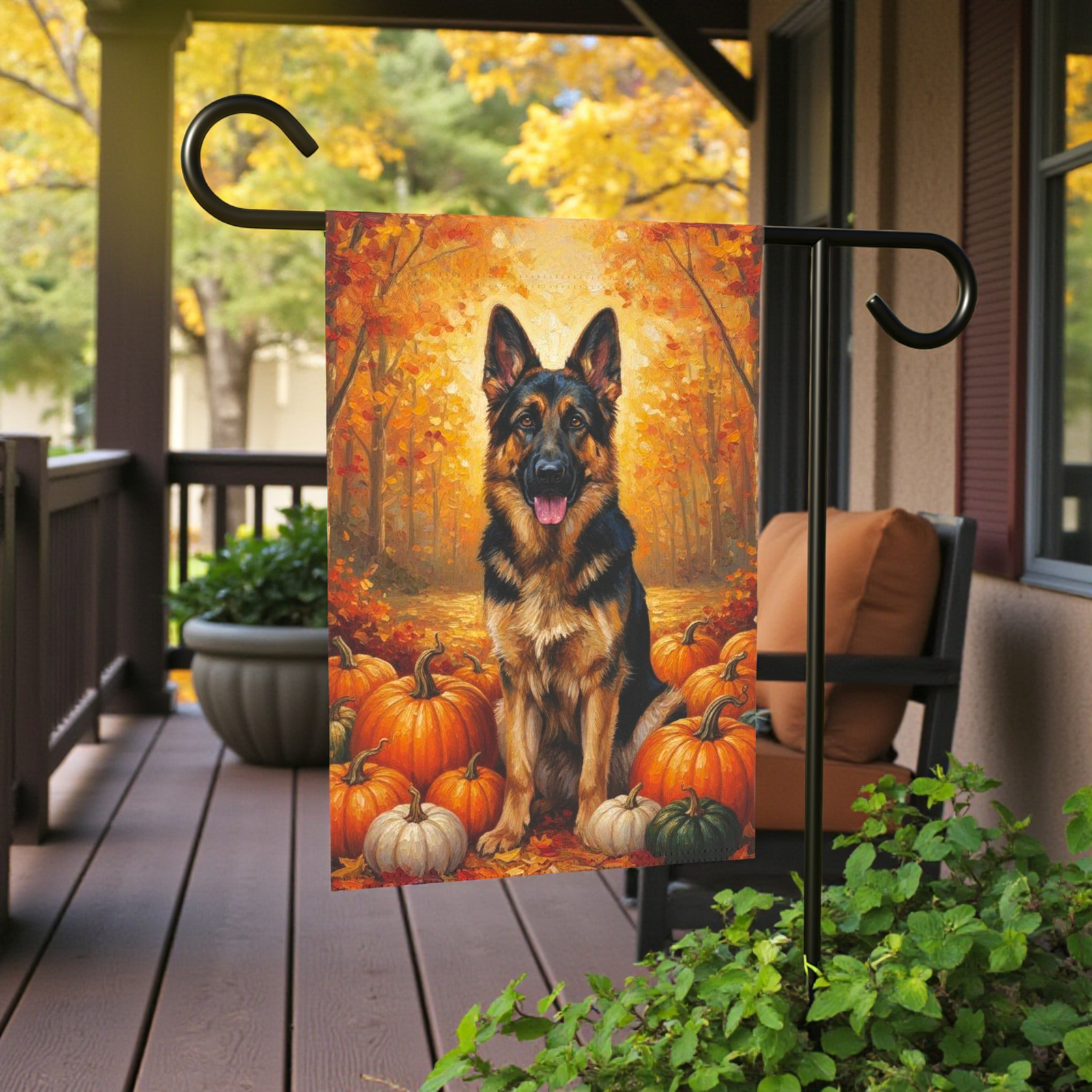 Autumn German Shepherd Garden Flag - Image 6
