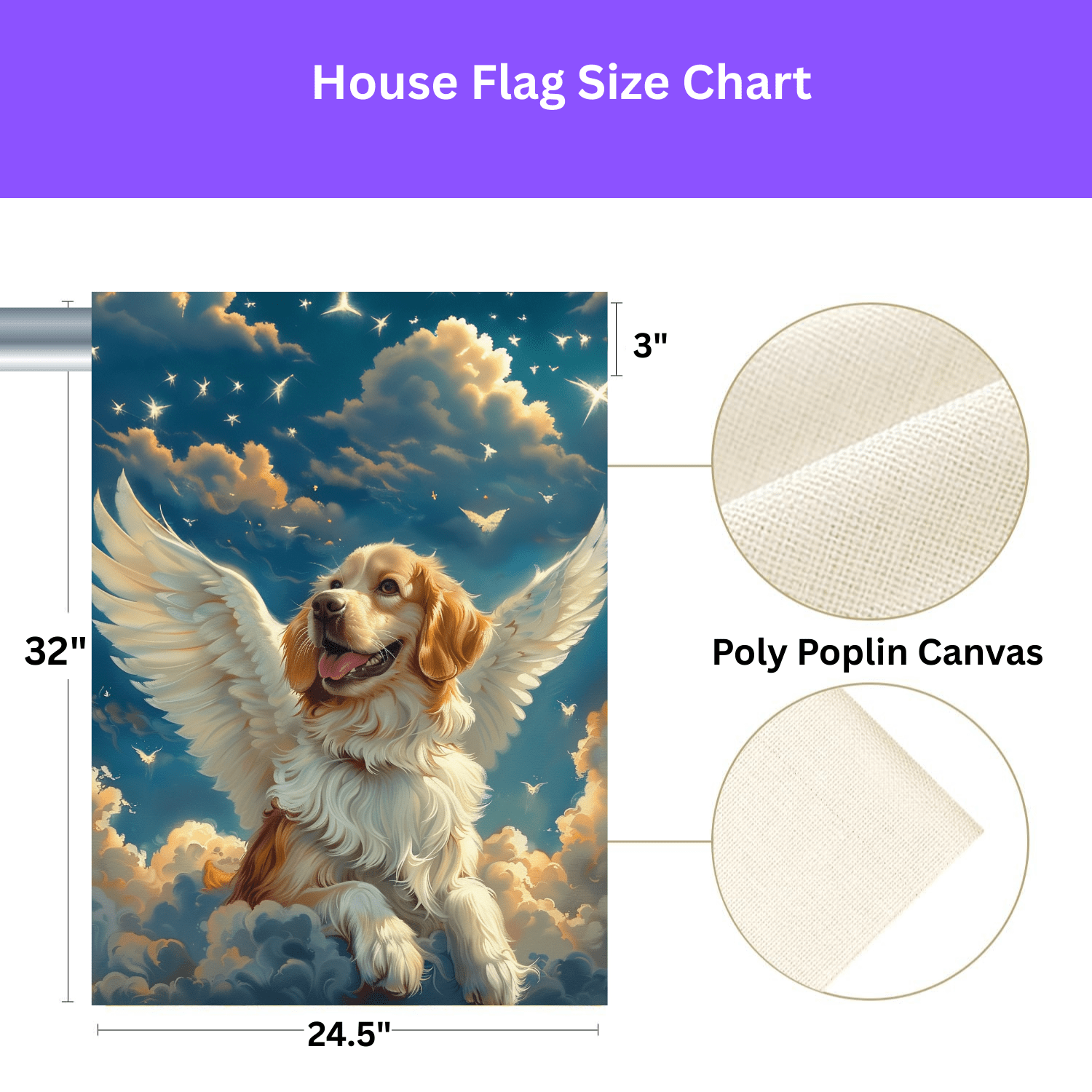 Angel Golden Retriever Garden Flag - Image 2