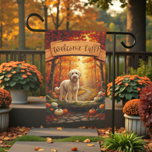 Welcome Fall Golden Noodle Garden Flag