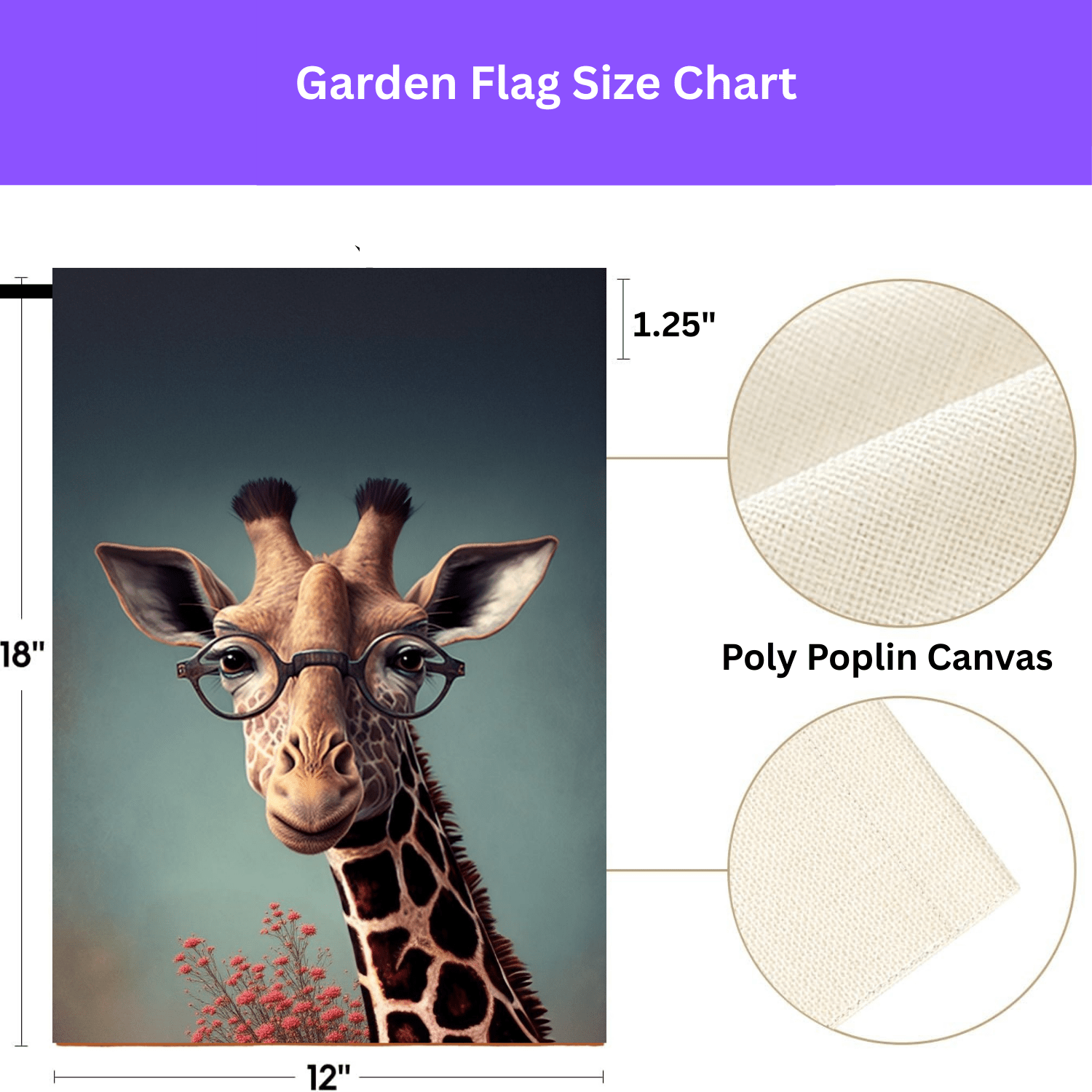 Smart Giraffe Garden Flag - Image 4