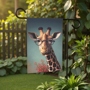 Smart Giraffe Garden Flag