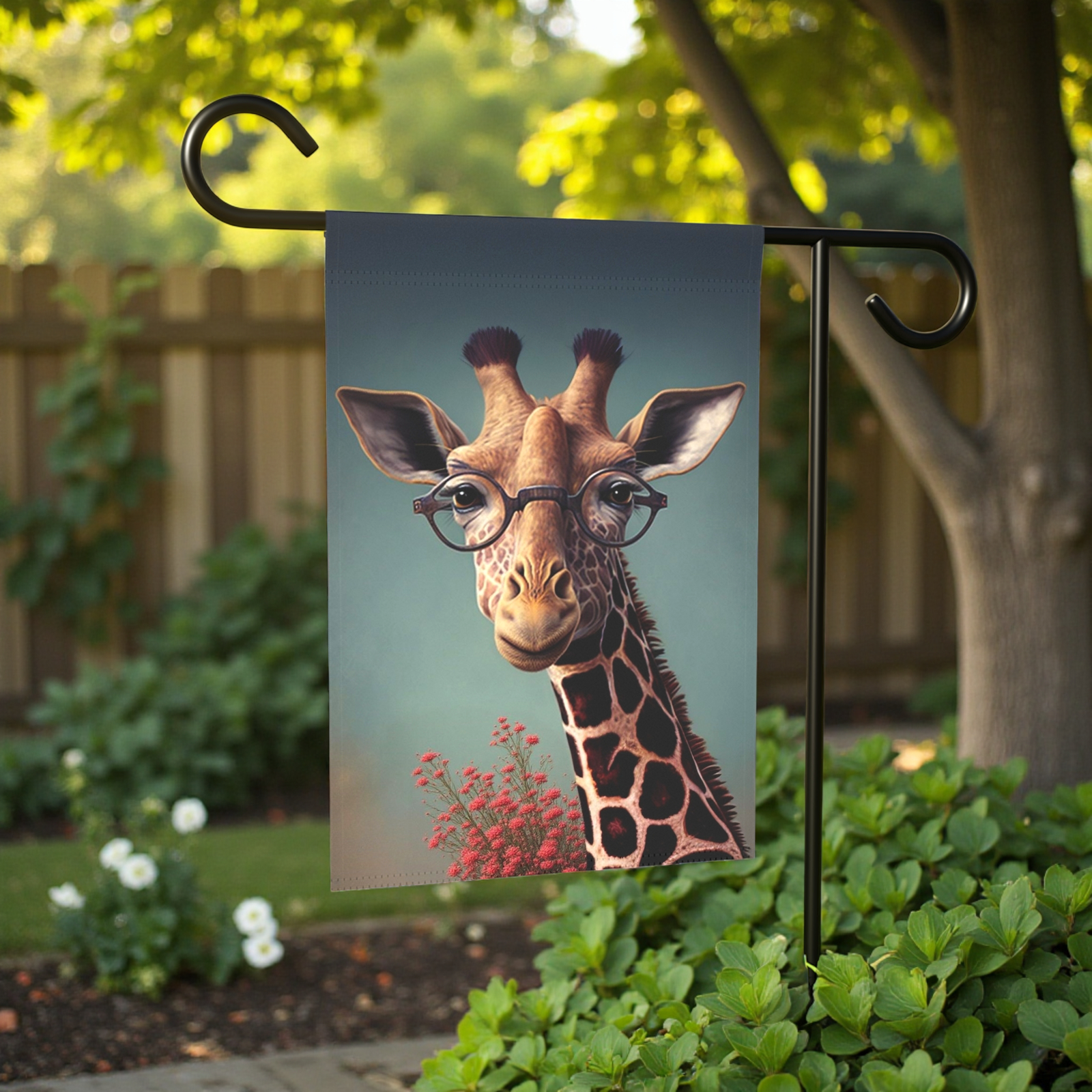 Smart Giraffe Garden Flag - Image 6