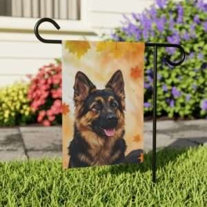 Fall Colors German Shepherd Garden Flag