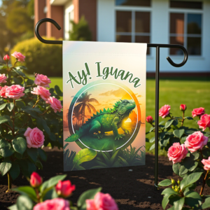 Ay! Iguana Garden Flag