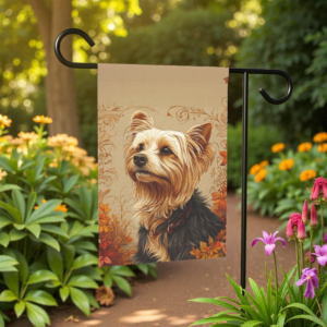 Fall Yorkshire Terrier Garden Flag