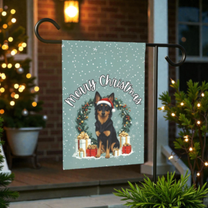 Merry Christmas Bohemian Shepherd Garden Flag