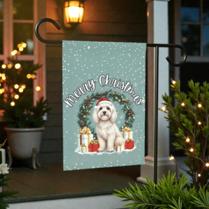 Merry Christmas Bolognese Garden Flag