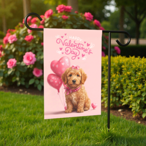 Golden Noodle Happy Valentine's Day Garden Flag