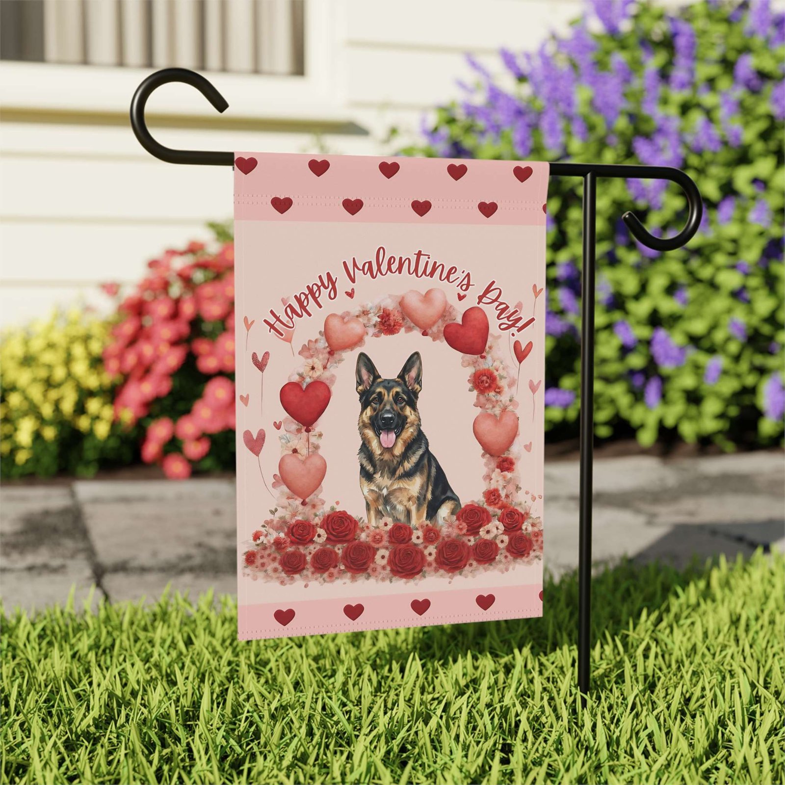 Valentine's German Shepherd Garden Flag - Image 8