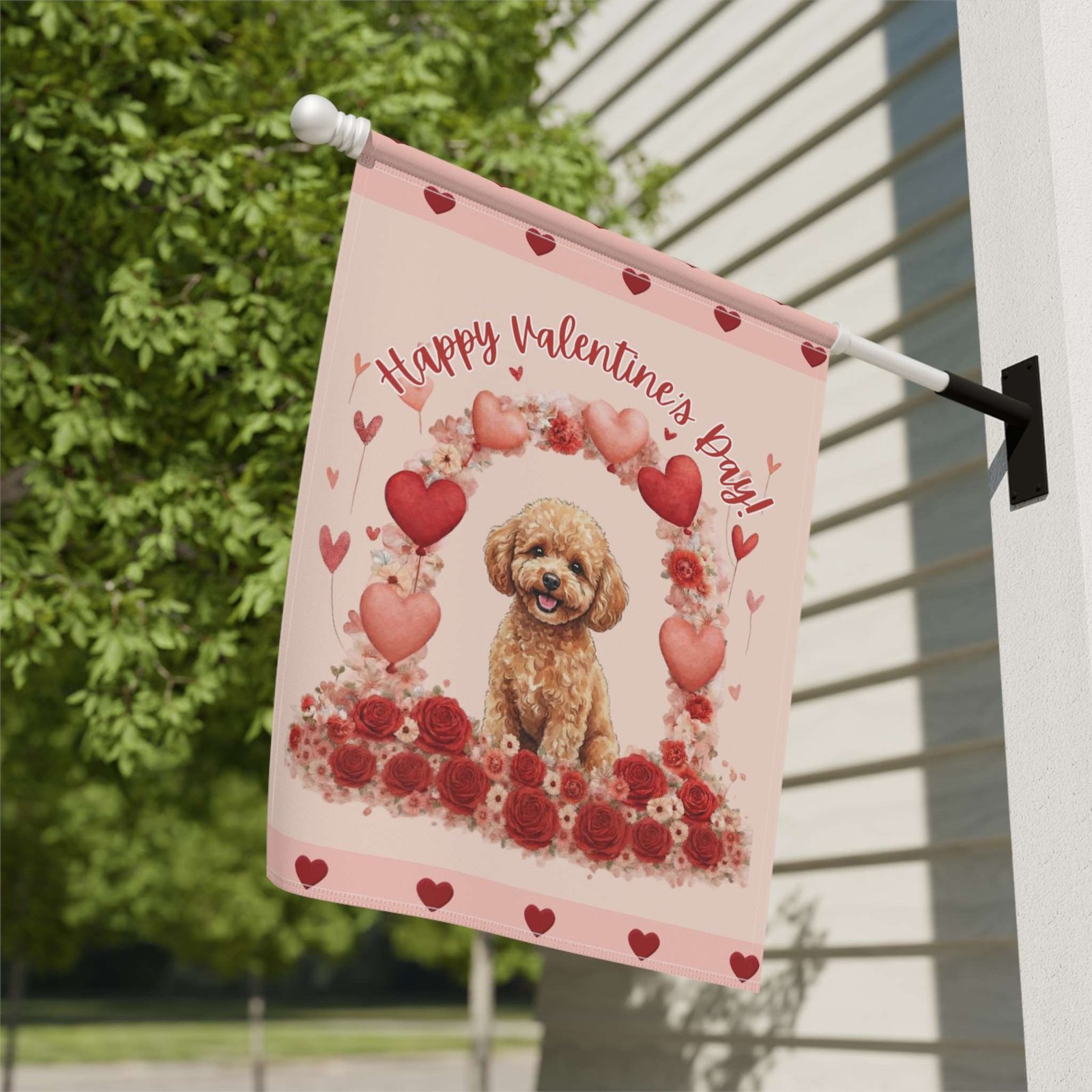 Valentine's Day Toy Poodle Garden Flag - Image 9
