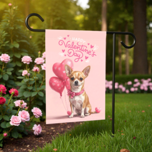 Short Haired Chihuahua Valentine's Day Garden Flag