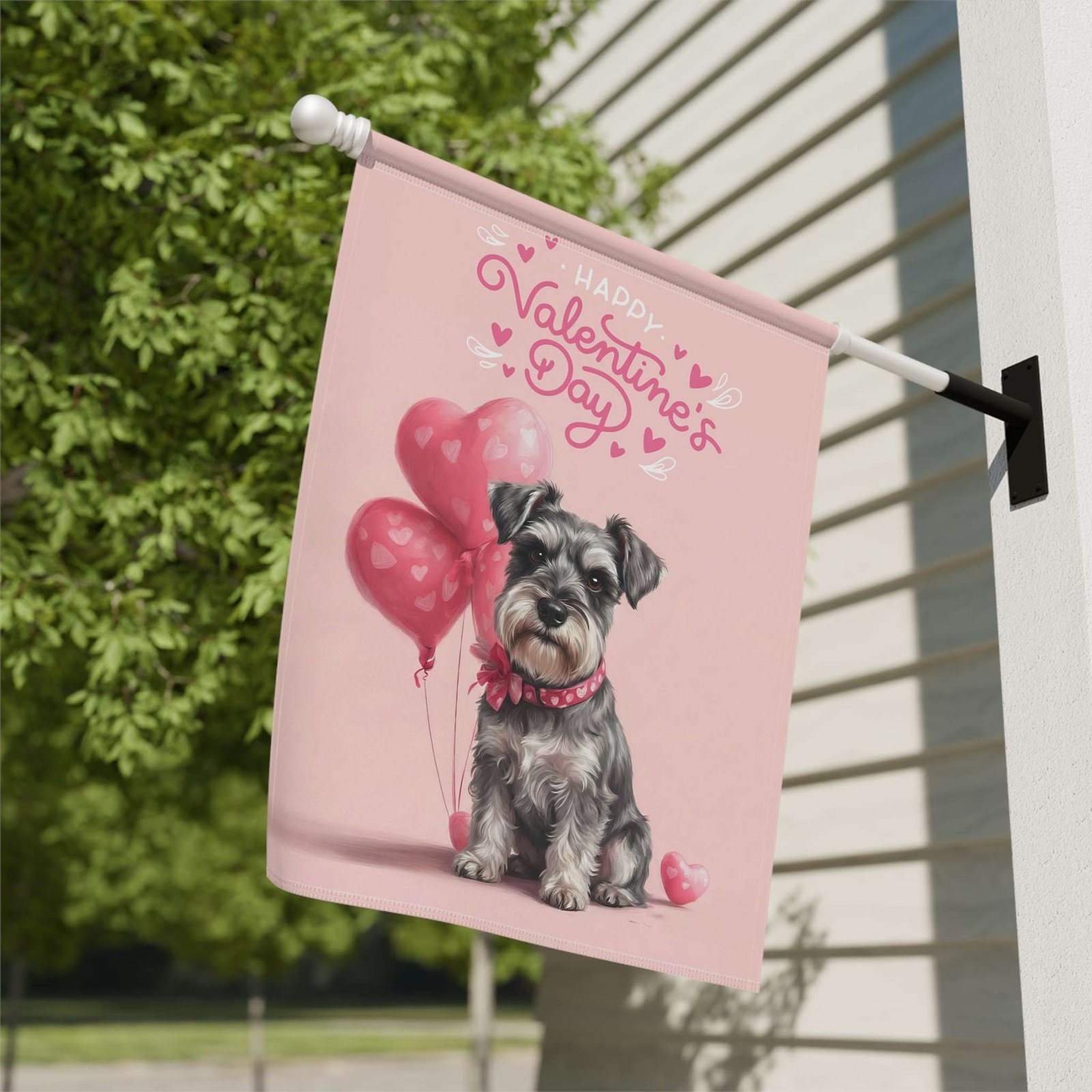 Schnauzer Happy Valentine's Day Garden Flag - Image 9