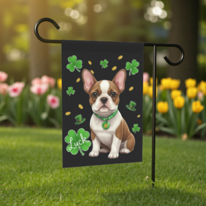 Luck French Bulldog St. Patrick’s Day Garden Flag