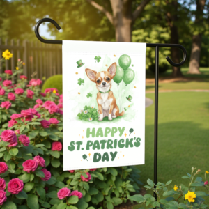 Short Haired Chihuahua St. Patrick’s Day Garden Flag
