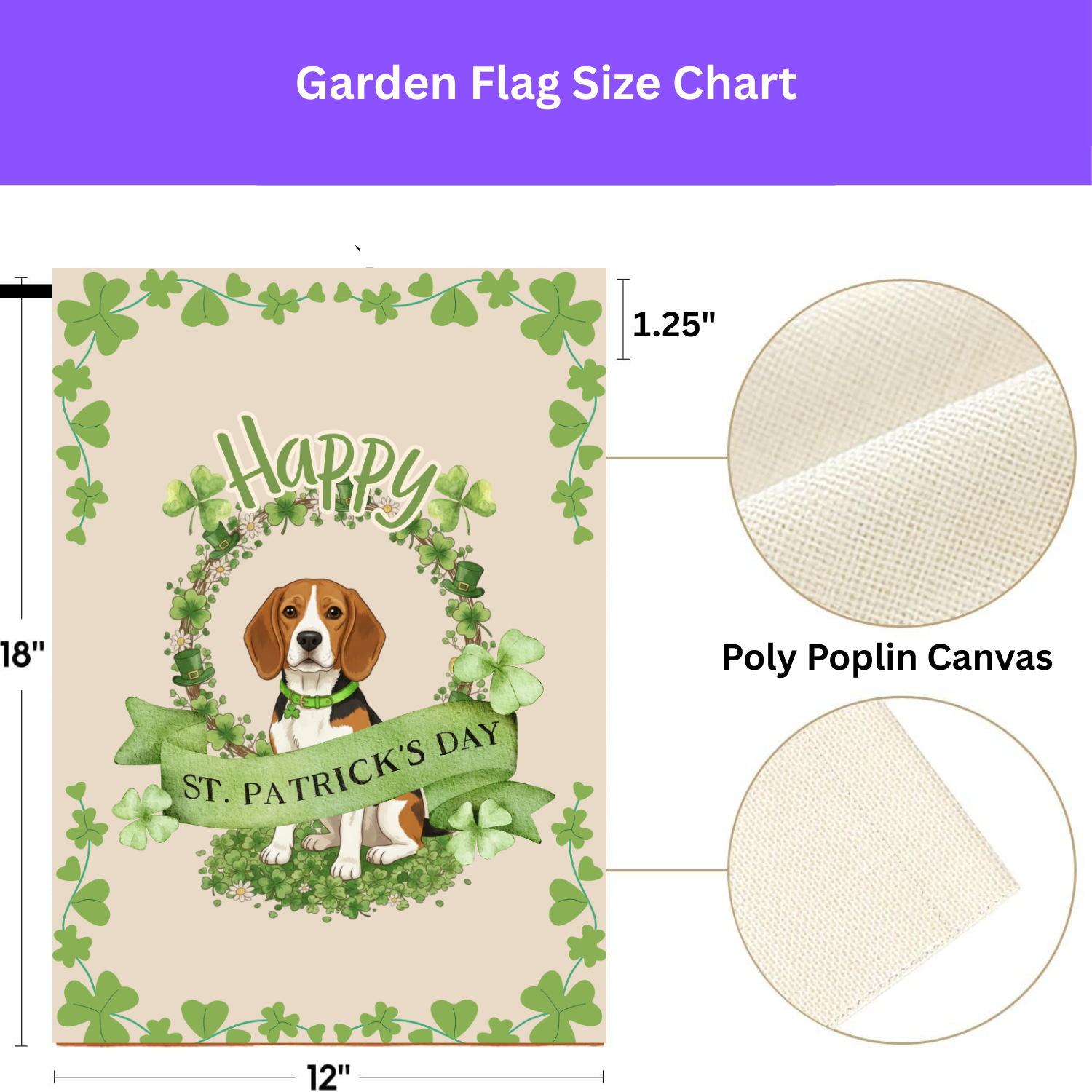 Happy St. Patrick's Day Beagle Garden Flag - Image 4