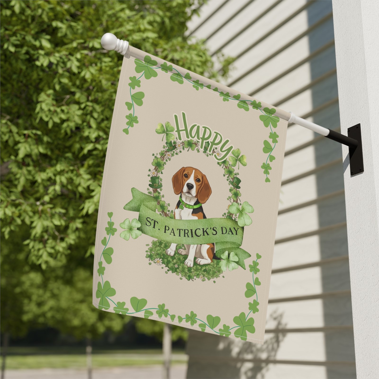 Happy St. Patrick's Day Beagle Garden Flag - Image 8